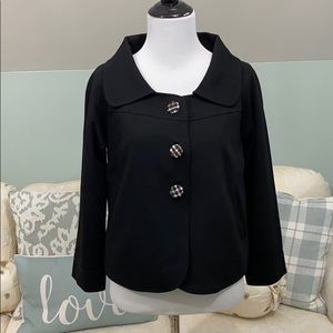 NWOT Kenar Cropped Portrait Collar Knit Jacket